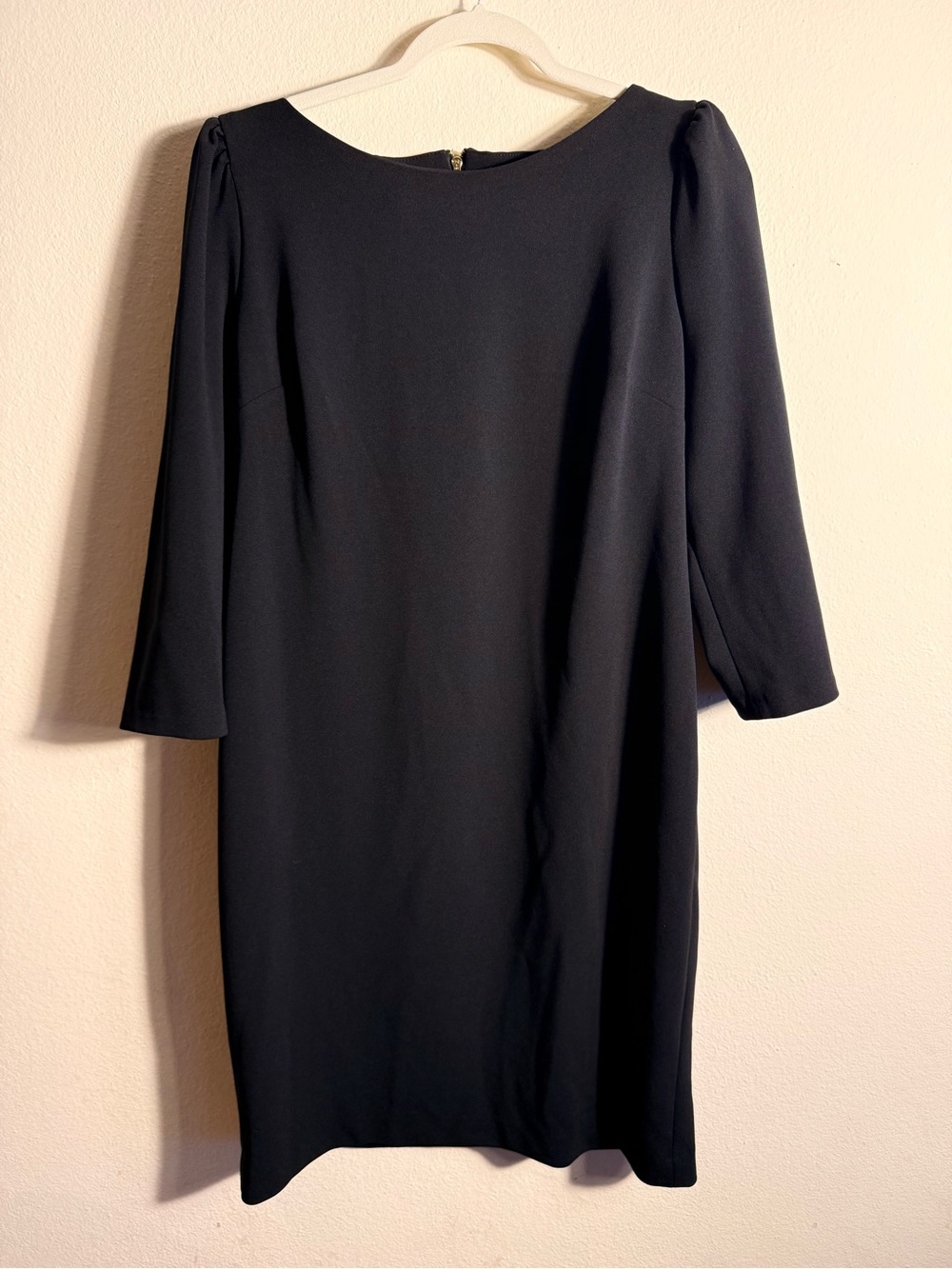 Calvin Klein Black Long-Sleeve Shift Dress